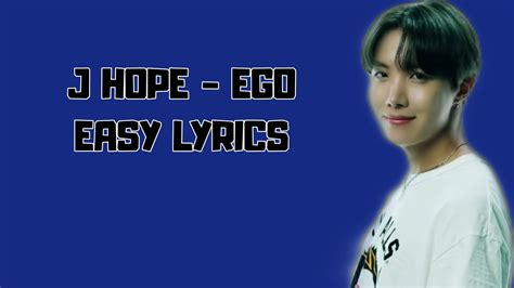 Bts 방탄소년단 J Hope Outro Ego Easy Lyrics Youtube