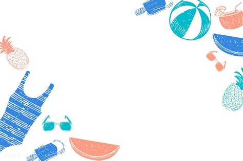 Download Summer themed border background vector | free image by ...