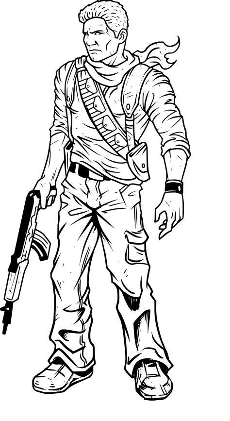 Coloriage Uncharted à imprimer