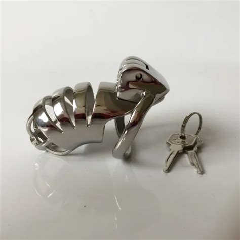 MALE BDSM CHASTITY Cage Bird Lockable Device Male Ring Stainless Steel