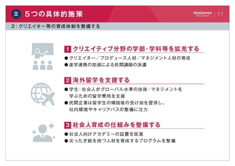 経団連エンタメコンテンツ産業への戦略的一元的な政策対応を求める提言を発表 日本作品の海外市場規模を21年4 5兆円から33年に1520兆