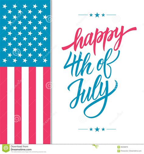 Happy 4th Of July Usa Independence Day Greeting Card With American