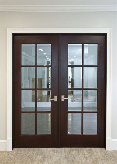 Interior Door - Custom - Double - Solid Wood with Dark ...