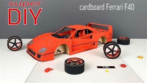 How To Make Ferrari F40 From Cardboard Youtube