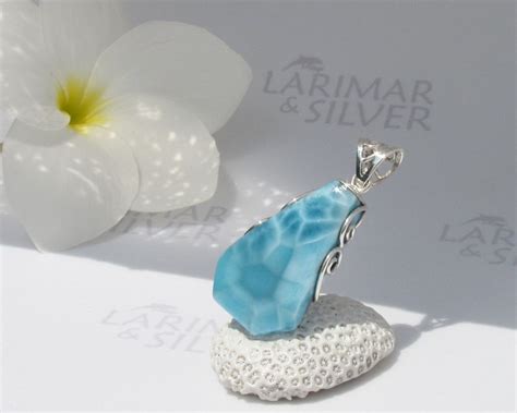 Sold Out Larimarandsilver Pendant Atlantis Diamond Sea Blue Larimar