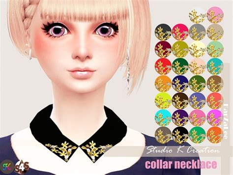 Collar Necklace Square At Studio K Creation Sims 4 Updates