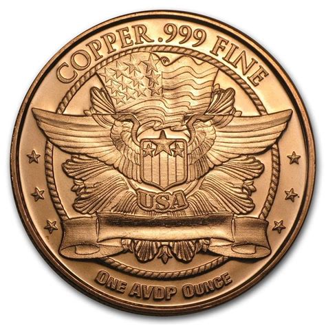 1 Ounce 999 Fine Copper Round Morgan Dollar Grimm Metals