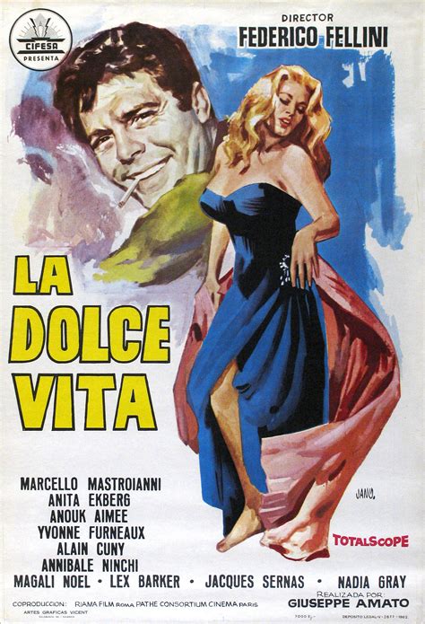 La Dolce Vita 1960 Marcello Mastroianni Anouk Aimee Movie Posters Vintage
