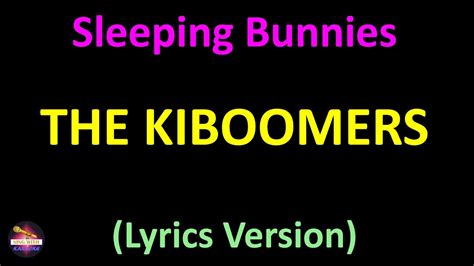The Kiboomers Sleeping Bunnies Lyrics Version Youtube
