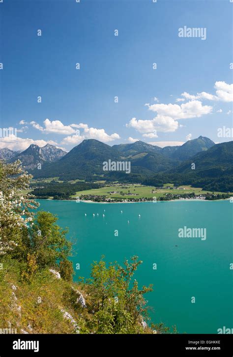 Wolfgangsee Lake Abersee Salzkammergut Salzburg State Austria Stock