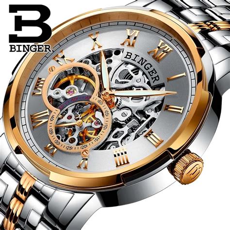 Mechanical Luxury Brand Watch Men Business Casual Wristwatches Binger