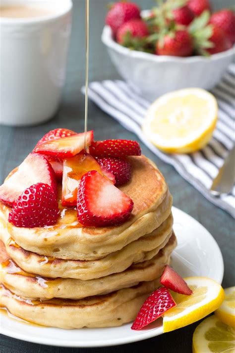 Stop short of the mixture being totally combined. Lemon Greek Yogurt Pancakes - Kristine's Kitchen