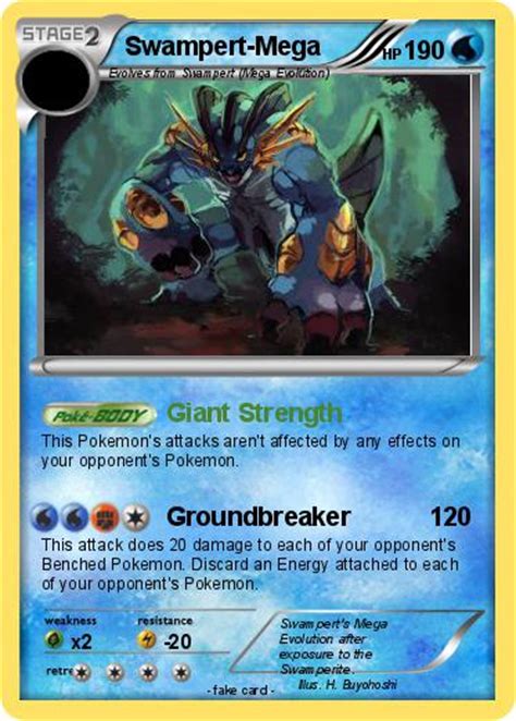 Pokémon Swampert Mega Giant Strength My Pokemon Card