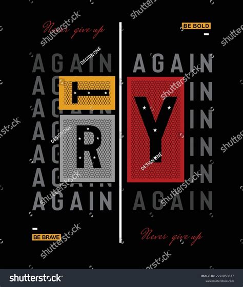 Try Again Illustration Typography Vector Graphic Stock Vector Royalty