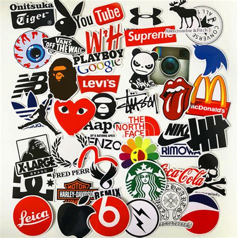 Custom printed logo stickers are the best way to promote your brand. 46PCS Stickers Vinyl Skateboard Guitar Travel Case Pack ...