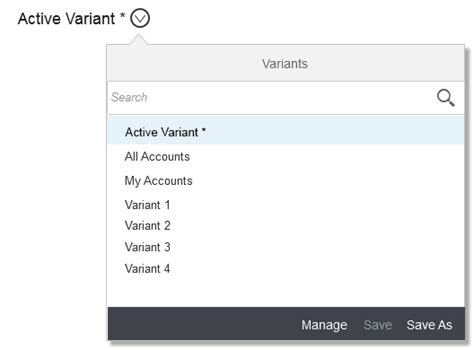 Variant Management Sap Fiori Design Guidelines