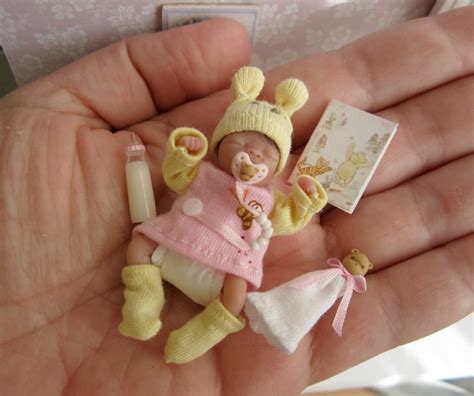 Miniature Dollhouse Baby With Accessories Small Baby Dolls Real Life
