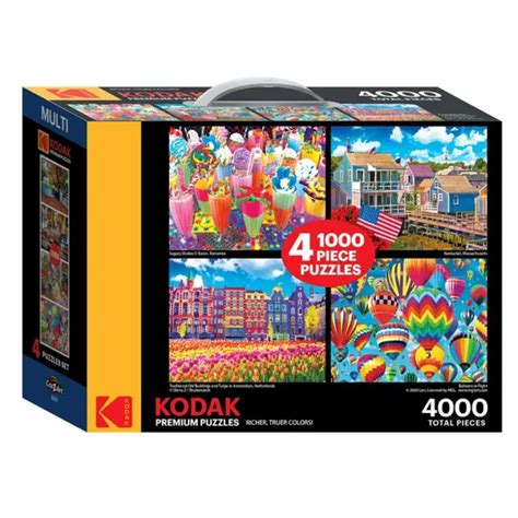 Kodak 1000 Piece Adult Jigsaw Puzzle 4 Pack 4000 Total Pieces 2094 Picclick