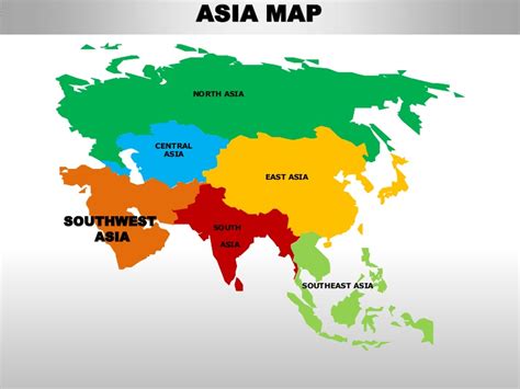 Manufacturing in asia has traditionally been strongest in east and southeast asia, particularly in china, taiwan , south korea, japan, india, the philippines, and singapore. South asia editable continent map with countries