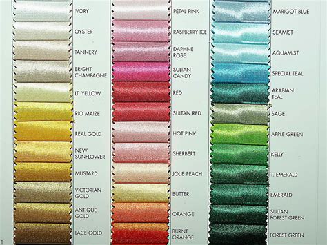 Satin Polyester Fabric Choice Of Color From Chart 1 Yd Bridal Formal