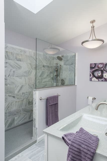 Purple And Gray Bathroom Contemporary Bathroom St