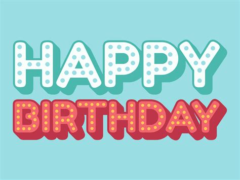 Happy Birthday Typography 541888 Vector Art At Vecteezy