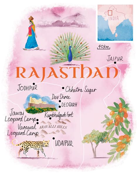 Rajasthan Map By Scott Jessop Illustrated Map Unity In Art Map
