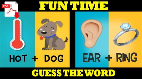 Lets Have Fun Look At The Pictures And Guess The Word Pdf Easy English Lesson Youtube