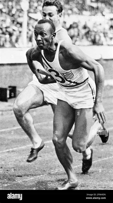 Jesse Owensthe American Sprinter James Cleveland Jesse Owens 1913 1980 In The 4x100 Relay