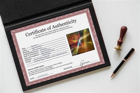 Classic Certificate Of Authenticity Full Psd Template
