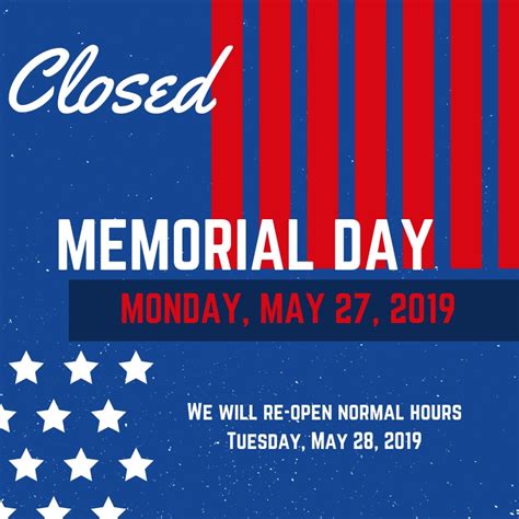 Church Office Closed Memorial Day