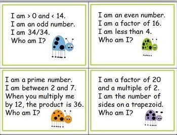 Maybe you would like to learn more about one of these? Fourth Grade and Fifth Grade Math ~ 100 Riddles for the Hundred Chart | Activities, Big kids and ...