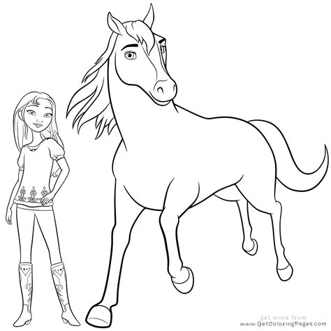 Spirit Riding Free Coloring Pages at GetColorings.com | Free printable