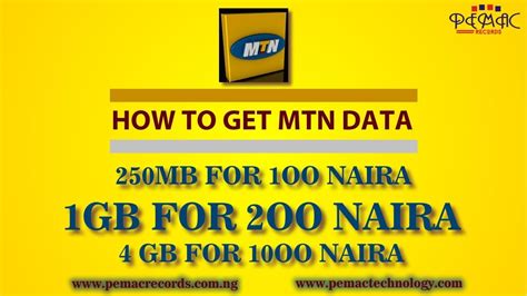 How To Get Mtn Data 1gb For 2oo Naira Hot Deal Youtube