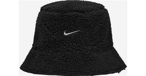 Nike Synthetic Reversible Sherpa Bucket Hat Black For Men Lyst Uk