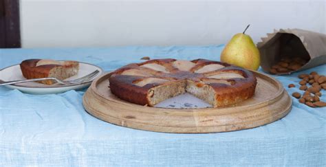 A Flourless Healthy Cake Made With Almond Flour And Fresh Pear