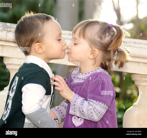 Romantic Boy Girl Kissing In Hi Res Stock Photography And Images Alamy