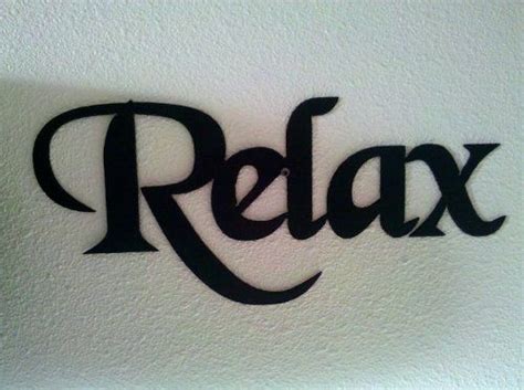 Graphic art with mandala and relax word. Relax Word Decorative Metal Wall Art Home Bathroom Decor ...