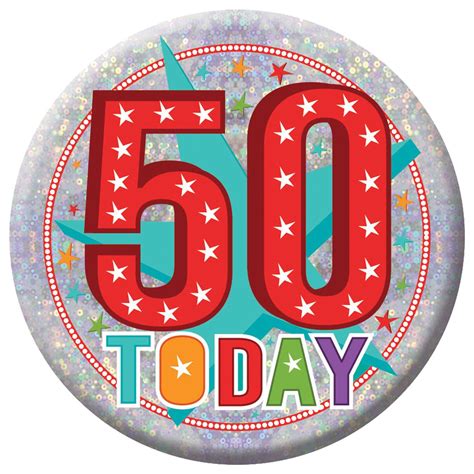 Holographic Badge 50th Birthday