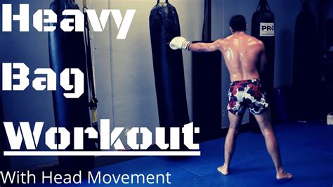 12 Min Boxing Heavy Bag Workout With Head Movement Drills Beginner
