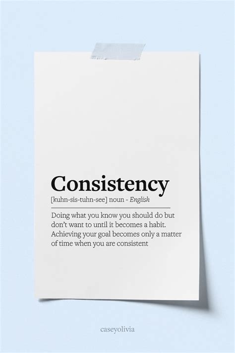 Consistency Definition Printable Wall Art Consistency Etsy