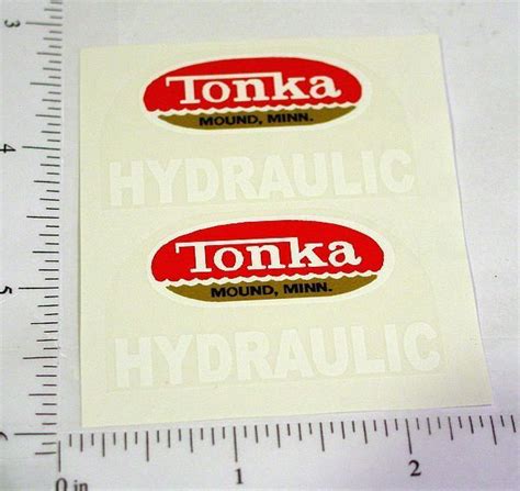 Pair Tonka Hydraulic Dump Truck 65 69 Stickers Toy Decals