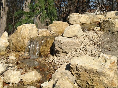 Waterfall Made With Limestone Boulders Waterfall Natural Landmarks