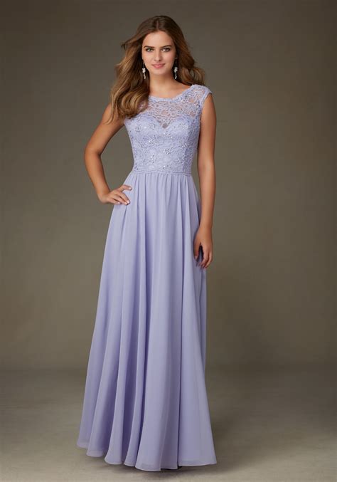 Bridesmaid is usually one of the things that often attracts attention at weddings besides the bride. Chiffon Bridesmaid Dress with Beaded Lace Bodice | Style 125 | Morilee