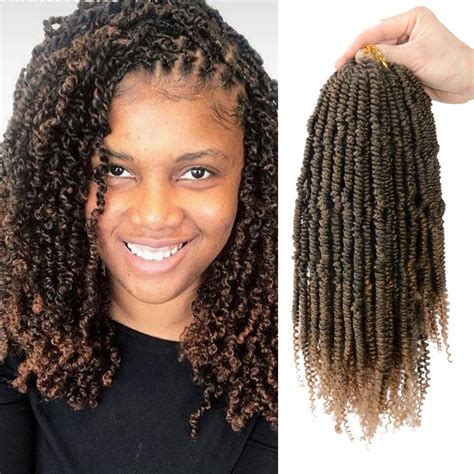 Buy 3 Packs 14 Inches Spring Senegalese Twist Crochet Braid Curly End