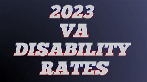 2023 Va Disability Pay Chart With And Without Dependents Youtube