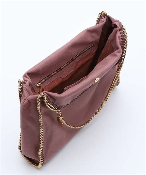 Stella Mccartney Rose Vegan Suede Falabella Shoulder Bag In Pink Lyst