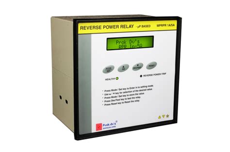 Black Electrical High Efficiency Digital Reverse Power Relay For