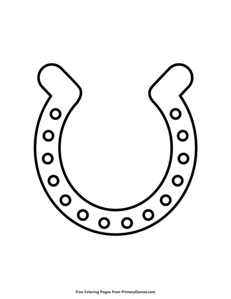 Printable Horseshoe Coloring Pages - Tops Diamond Aniversary