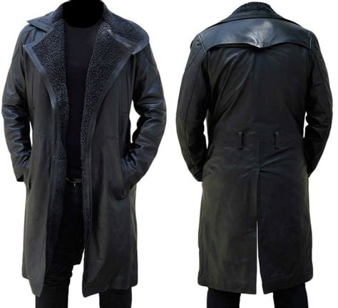 Ryan Gosling Blade Runner Officer K Trench Coat Black Leather Etsy Uk